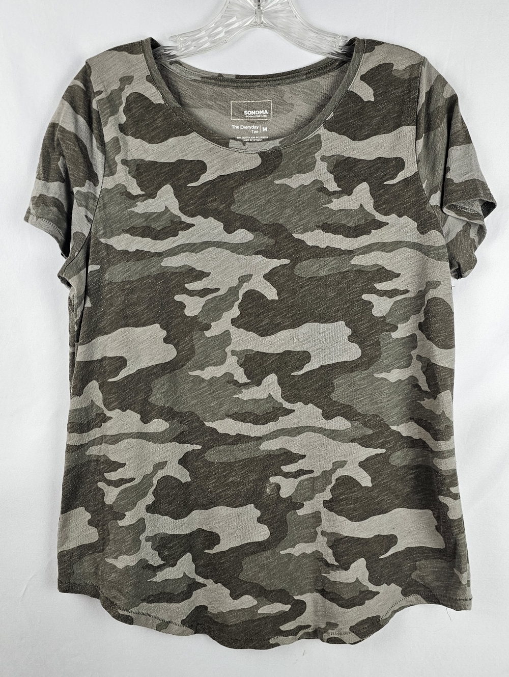 Sonoma The Everyday Tee T-Shirt Women's Med Camoflauge Classic Casual Soft